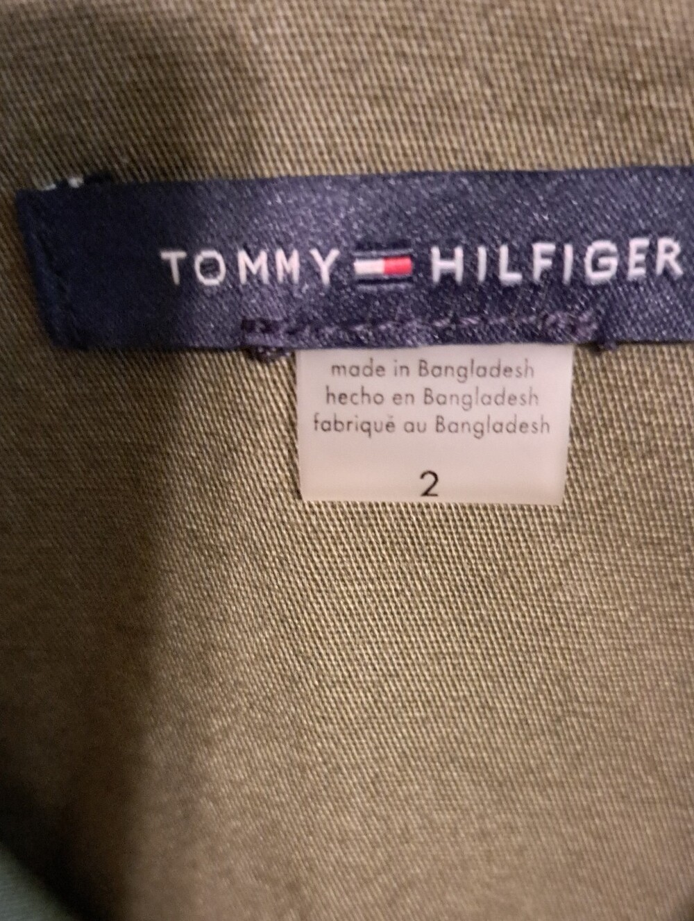 Tommy Hilfiger Olive Green Button Front Midi Dress Size 2 NWT- NO POCKETS! - Picture 3 of 6
